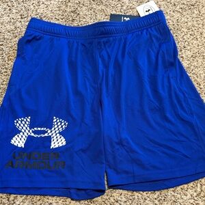 Under Armour Athletic Blue Shorts Boy’s Large NWT